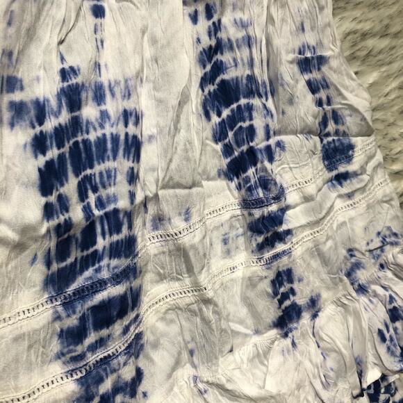 En Creme ASOS blue & white halter tie dye boho bohemian dress - Picture 6 of 8